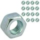 image 1 of M10 x 1.5mm Hex Full Nut Fastener Hexagonal Metric Nuts Grade 8 Zinc Plated 20pk