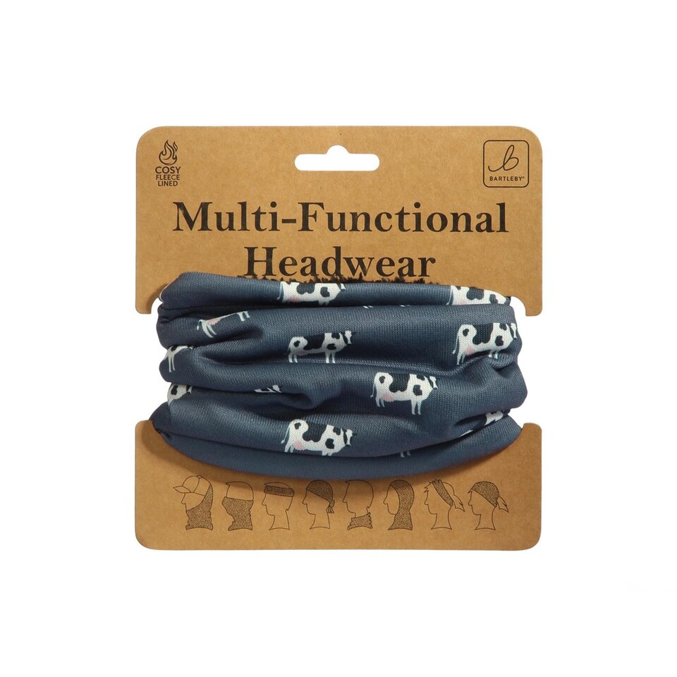 Bartleby Multifunctional Fleece Lined Snood Headwear Standing Cow