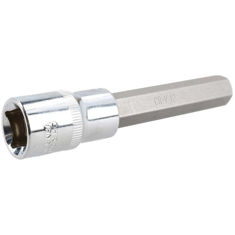 image 1 of 12mm Hex Allen Key Long Bit Internal Socket Metric 1/2" Drive 100mm Length Cr-V