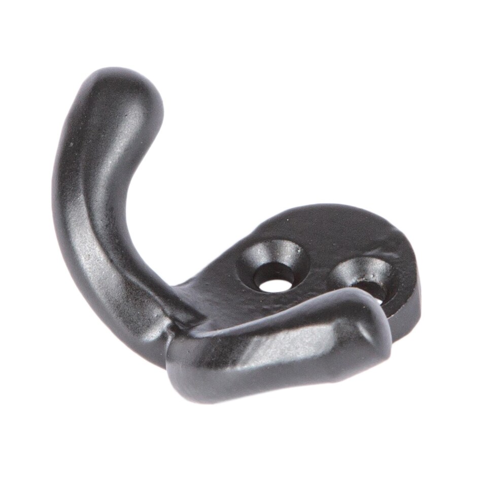 image 1 of Hammer & Tongs Double Coat Hook - W50mm x H35mm - Black | Black | Black | One Size