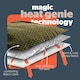 image 3 of Silentnight Heat Genie Self Heating Giant Blanket Green Cable Knit Green