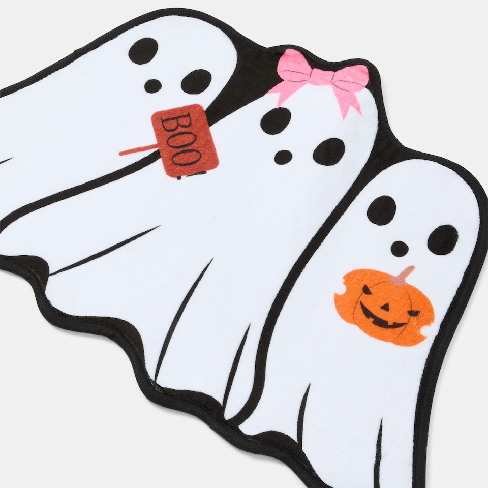 image 1 of OHS Ghost Family Halloween Bath Mat Non-Slip Soft Bathroom Rug