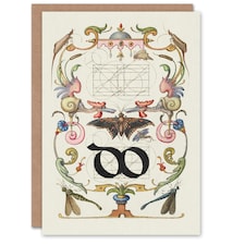 Model Book of Calligraphy Art Card Ligature Guide with Butterfly