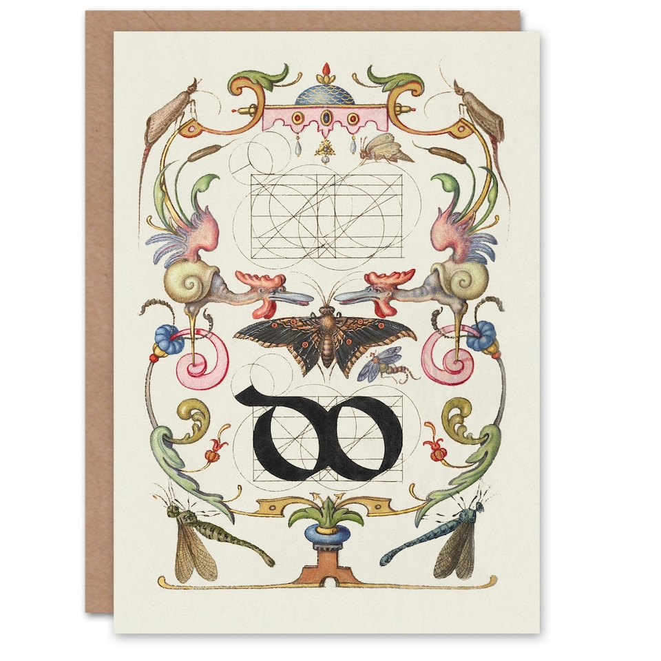 image 1 of Model Book of Calligraphy Art Card Ligature Guide with Butterfly