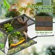image 6 of PawHut 48L Glass Terrarium, Reptile Vivarium with Stone Background, Black