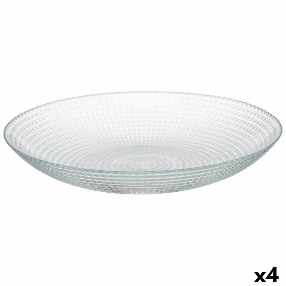 image 1 of Plate set Pasabahce Generation Transparent Glass 23 x 7 x 23 cm (4 Units) N/A