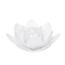ValueLights White Solar Powered Outdoor Waterlily Lotus Flower Decoration Garden Light