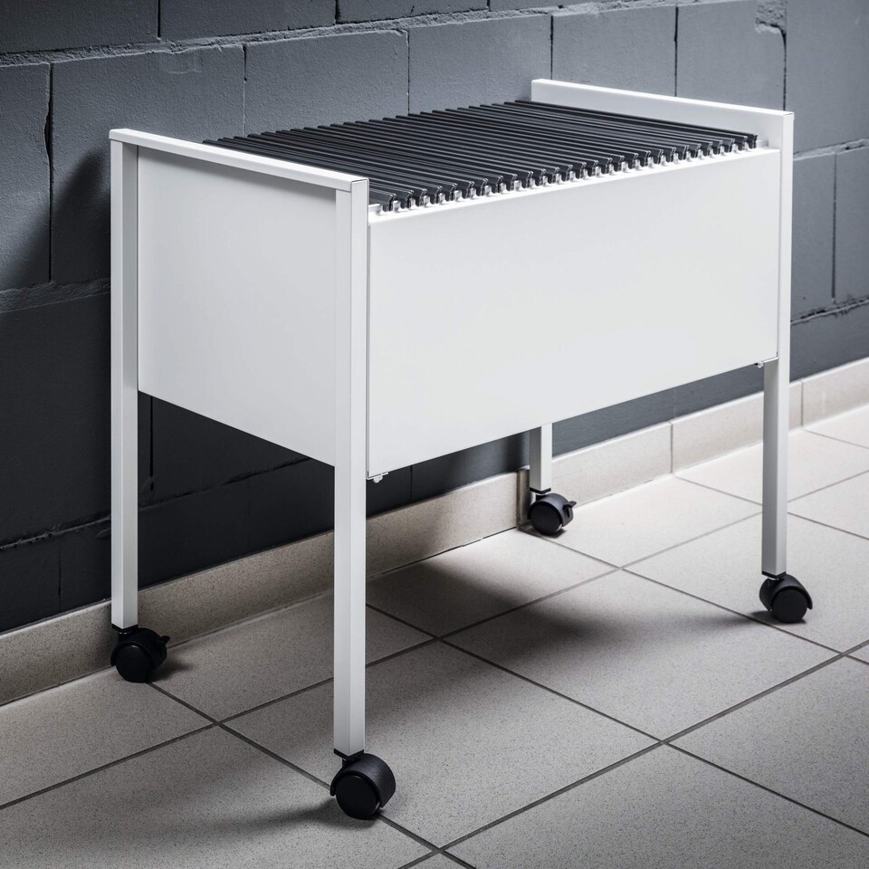 image 1 of Durable Universal Suspension File Trolley | for 80 A4 Folders | Grey | Grey