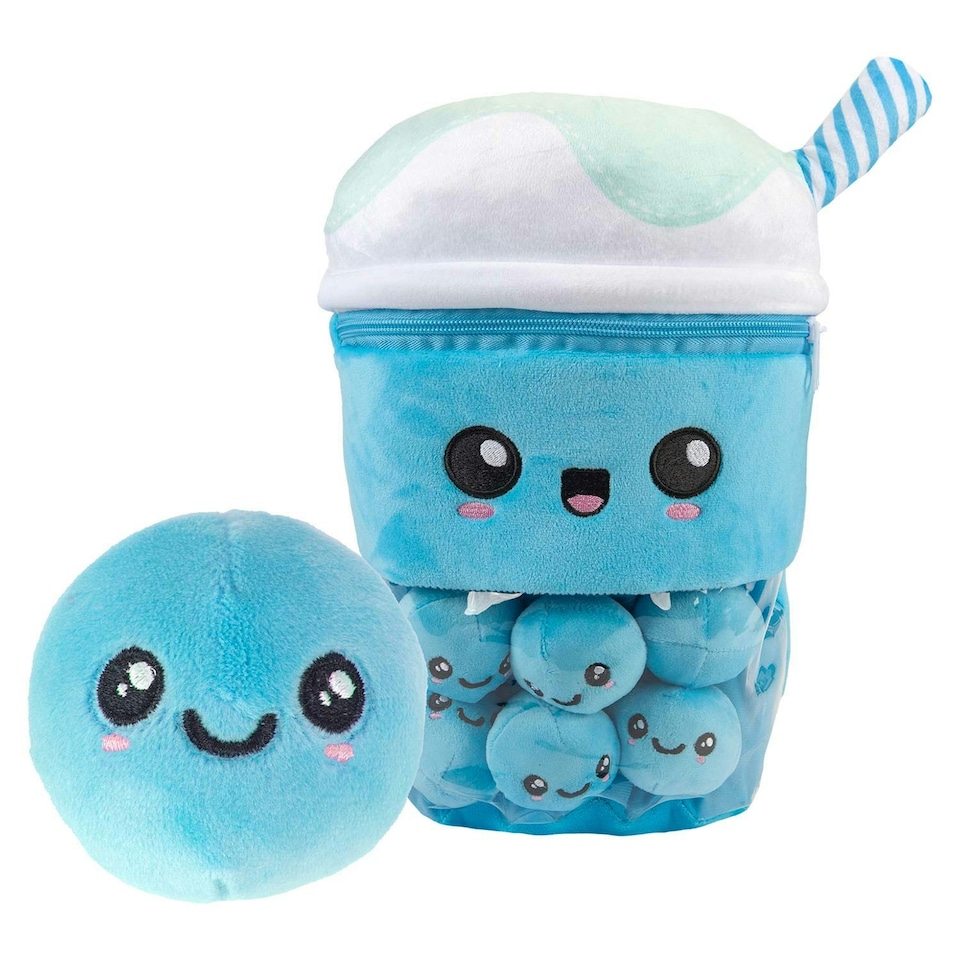 image 1 of Boba Tea Soft Toy Cute Plushie Huggable Cuddly Stuffed Toy Gift 35cm Blue