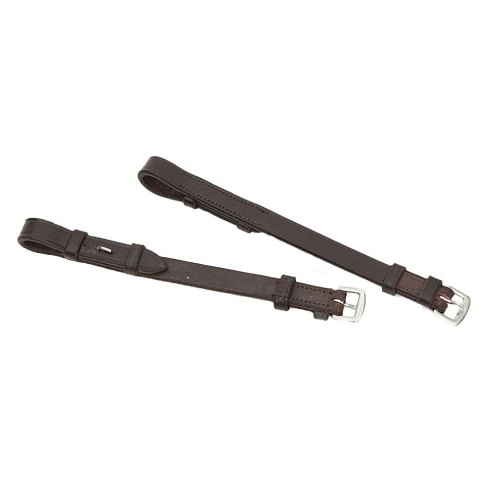 Blenheim Leather Horse Bridle Cheeks - Havana - Cob