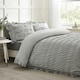image 1 of Catherine Lansfield Seersucker Frill Silver Duvet Cover Set Grey | Single