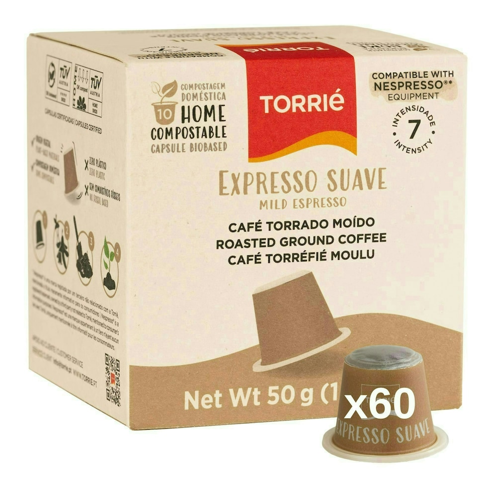 image 1 of Home Compostable - Mild Taste Nespresso ® Compatible Biodegradable Coffee Capsules (60 Pods)
