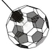 image 4 of Modern Matte Black Football Soccer Pendant Lamp Shade with Laser Cut Holes | Black