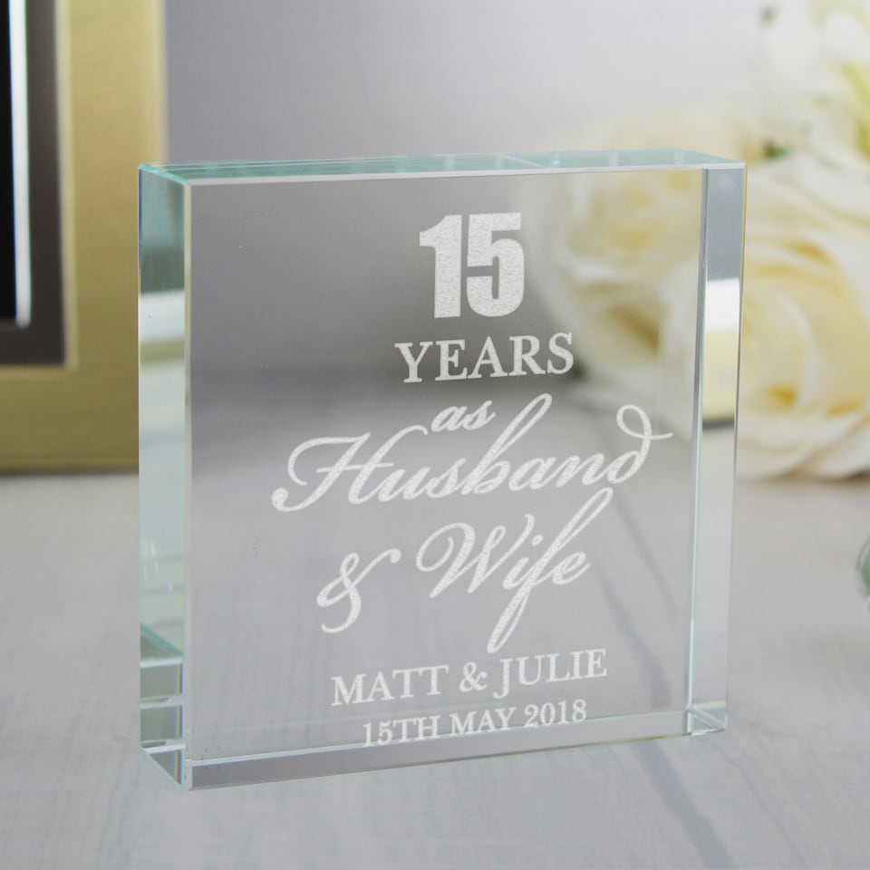 image 1 of Personalised Anniversary Crystal Token Clear | One Size
