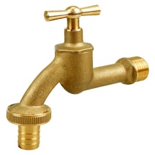 1/2" Inch Garden Water Feed Brass Tap Outdoor Watering Butterfly Handle | Chrome