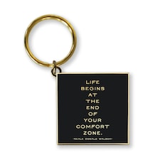 Quotable Inspirational Quote Keychain Comfort Zone