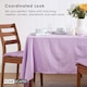 image 7 of Homescapes Mauve Tablecloth - 178 x 300 cm Purple