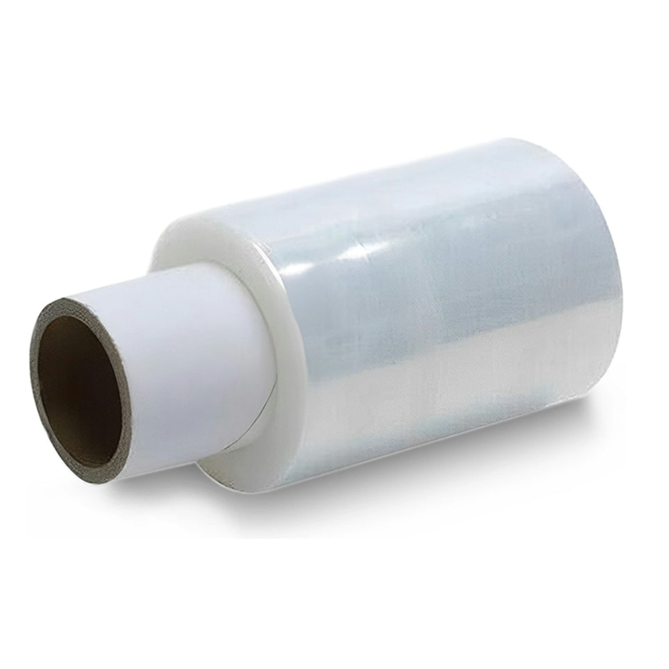 image 1 of 1 x Clear Handy Size Mini Shrink Wrap Roll With Plastic Dispenser