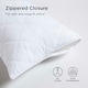 image 3 of Homescapes King Size Quilted Pillow Protector - Pack of 2 | White | King