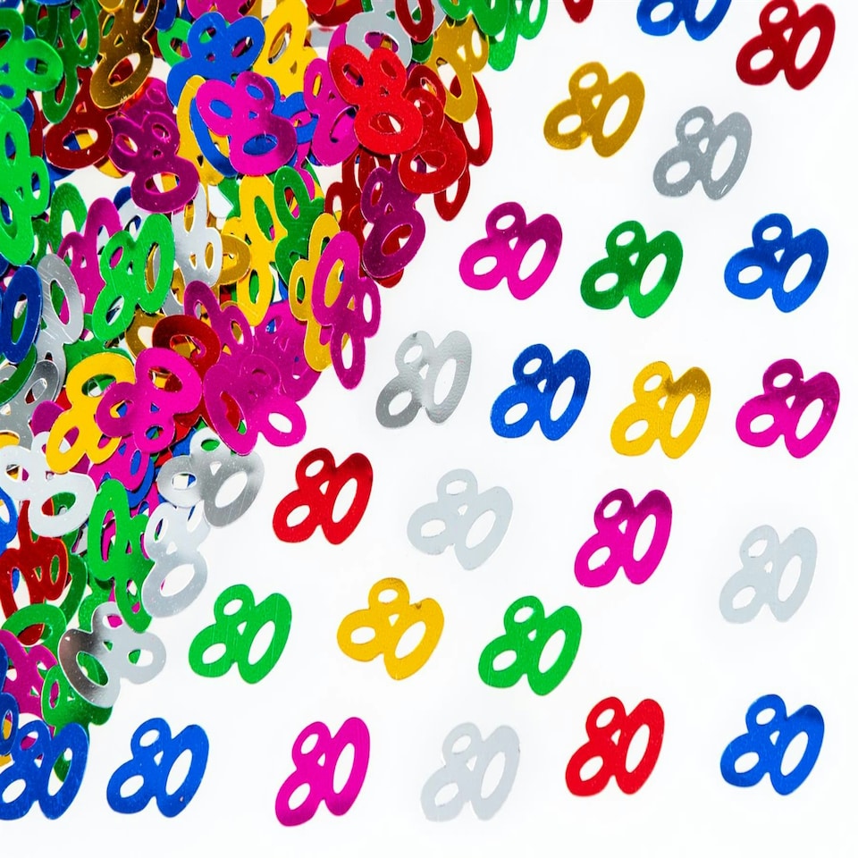 image 1 of 14g 80th Mix Happy Birthday Confetti