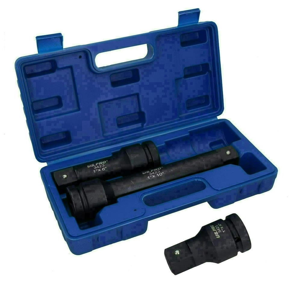 image 1 of 1" Drive Anvil Air Impact Wrench Gun 2200Nm 12 Sockets 24 - 41mm + Extensions