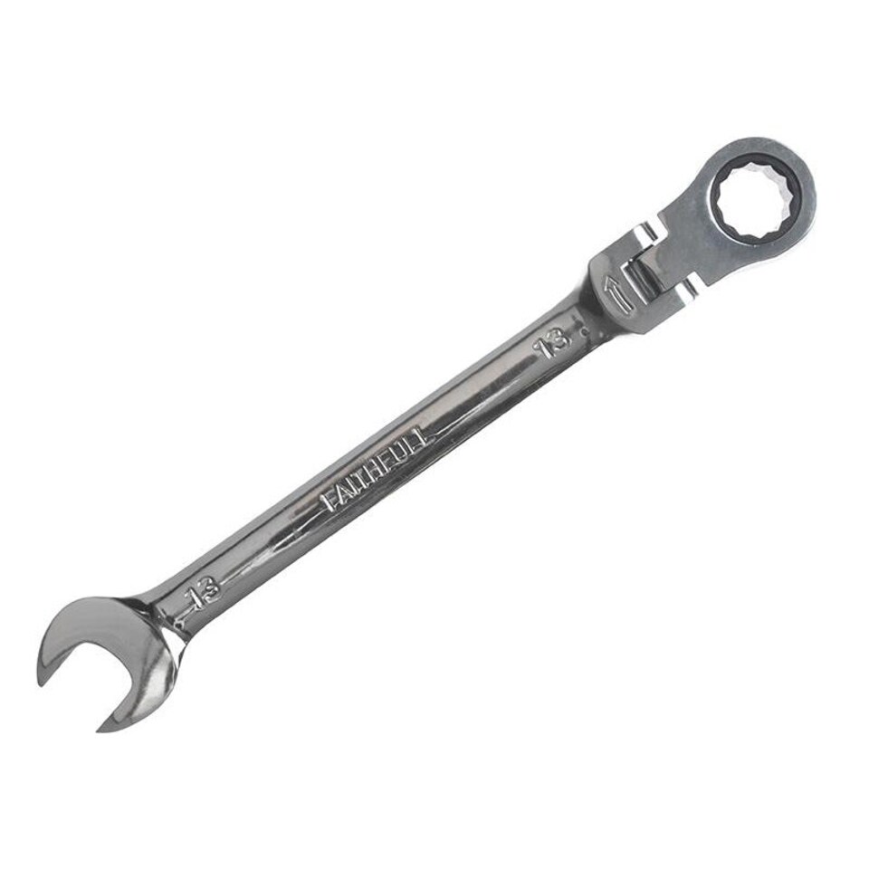 Faithfull Flex Head Ratchet Combination Spanner - Multi Colour - 13mm