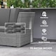 image 5 of Outsunny 10 Seater Rattan Dining Set with Expandable Table and Nesting Chairs, Rattan Garden Furniture Set with Cushions, Outdoor Dining Table and Chairs, Sectional Corner Sofa Set, Light Grey