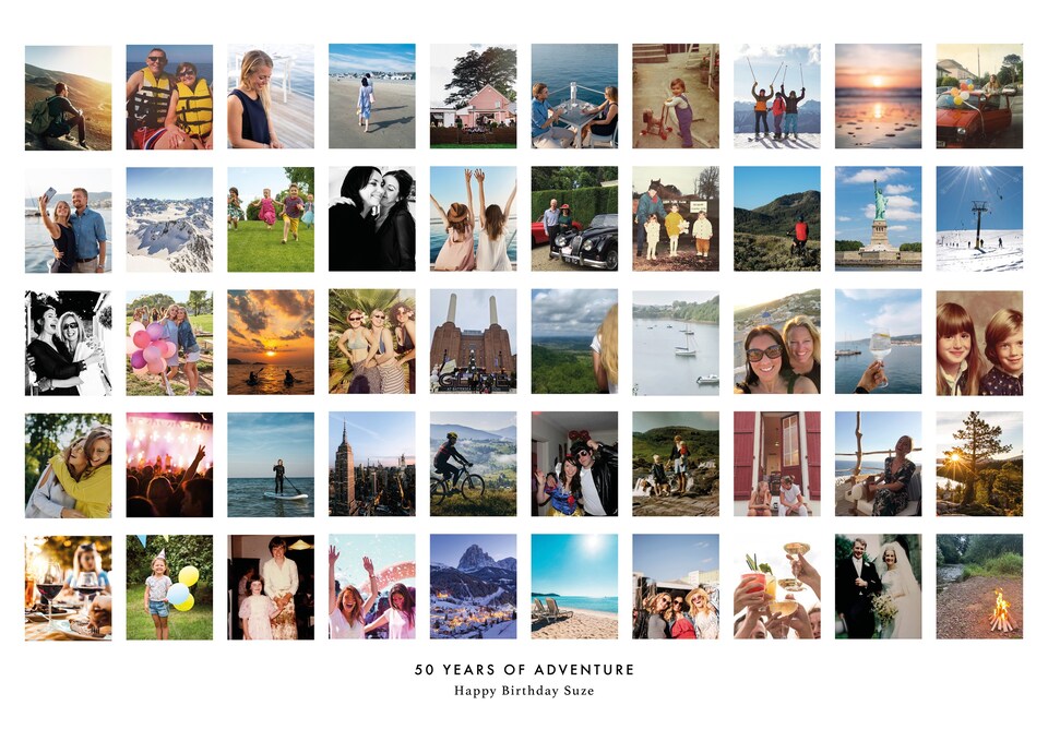 image 1 of 50 Photo Collage with Text in A2 | Multi | A2