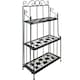 image 1 of Plant Stand - 3 levels, mosaic design | Black | black/white | 61 x 29 x 114 cm | 1