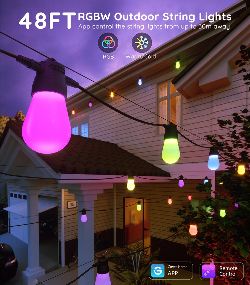 image 1 of GOVEE RGBIC SMART OUTDOOR LIGHTS 15M