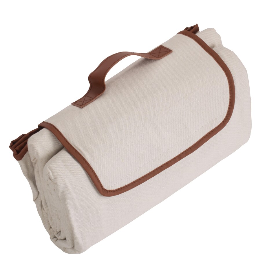 image 1 of Large Classic Retangular Picnic Blanket 145 x 130cm | Orange | Orange