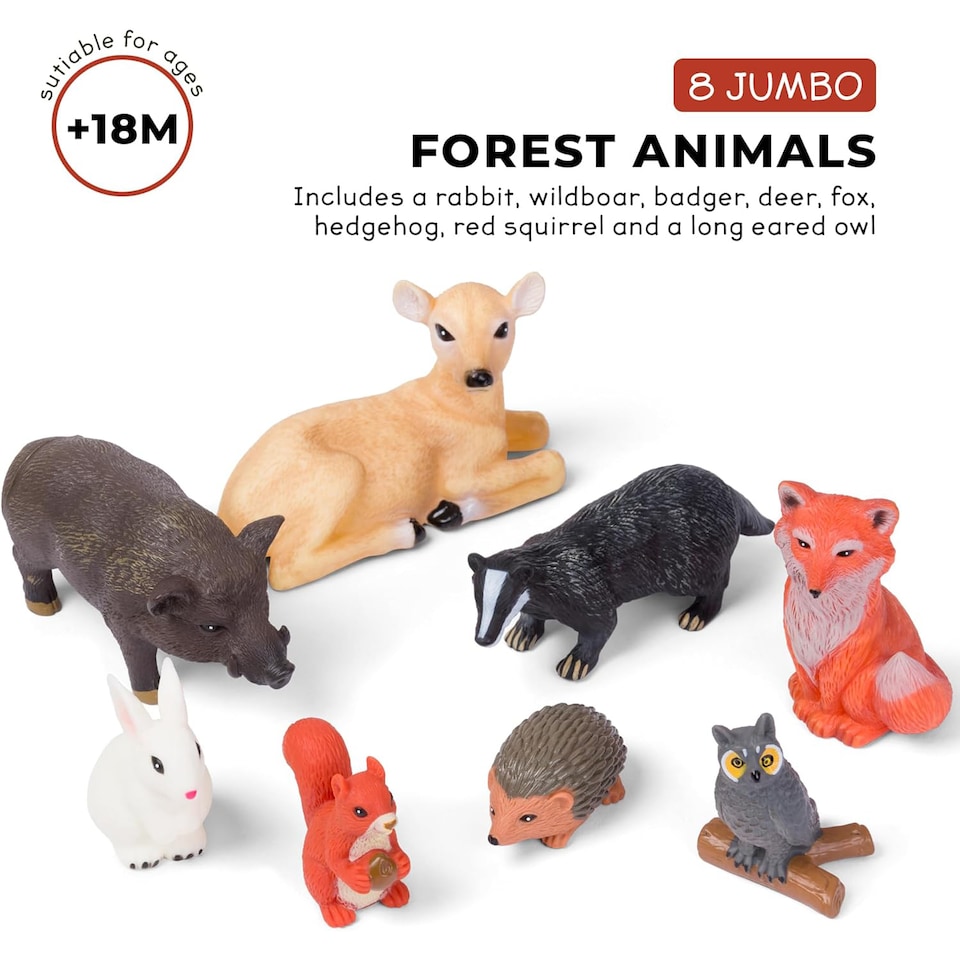 image 1 of Learning Minds Jumbo Forest Animals 8 Pack