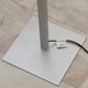 image 9 of HOMCOM Dimmable Floor Lamp for Living Room, Modern Spiral Standing Lamp with 3 Adjustable Brightness and Square Base, Silver