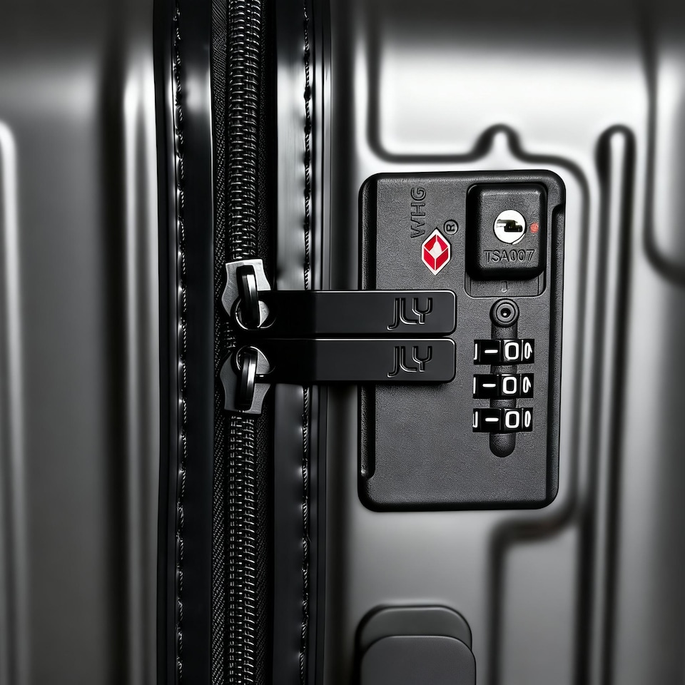image 1 of Lightweight Hard Shell Check-In Suitcase with Cupholder | Large Size Luggage