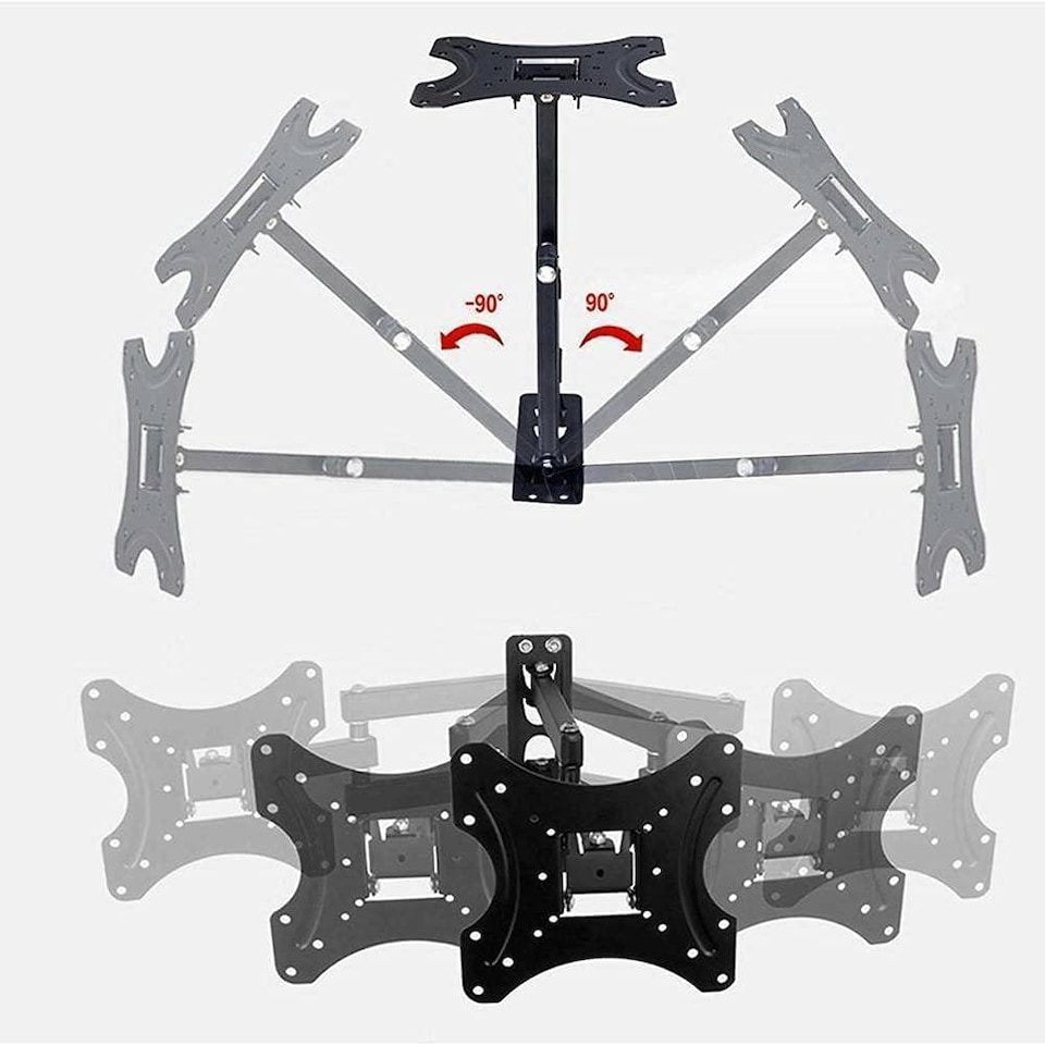 image 1 of Tilt Swivel TV Wall Mount Bracket 10-42 inch VESA 75x200mm Full Motion Articulating Arm Brackets Heavy Duty Load Capacity 30kg