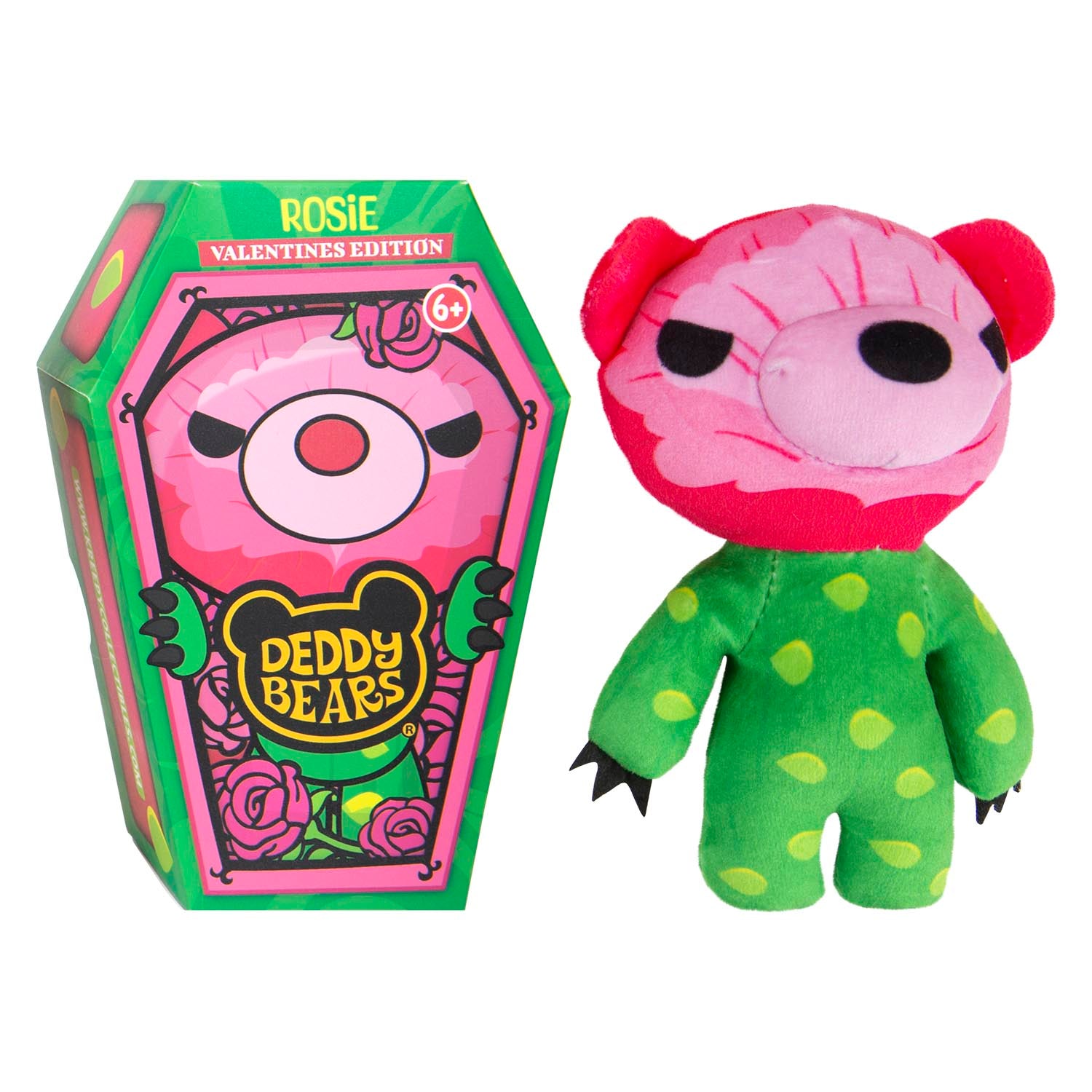 VFM e-Store Deddy Bears - Valentines Rosie Soft Toy 15cm x 8cm Multicolour X 1 | Size: 15 cm x 8 cm