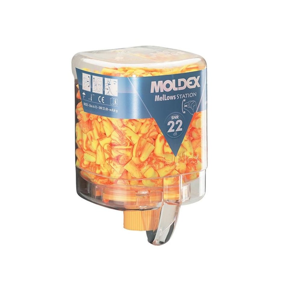 image 1 of Moldex Disposable Foam Earplugs Mellows Station Snr 22 Db (250 Pairs) | Multi | Multi Colour | One Size | 1