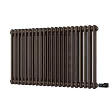 Alpha - Black Copper Column Electric Radiator H600mm x W988mm 2 Column 900w Thermostatic WIFI