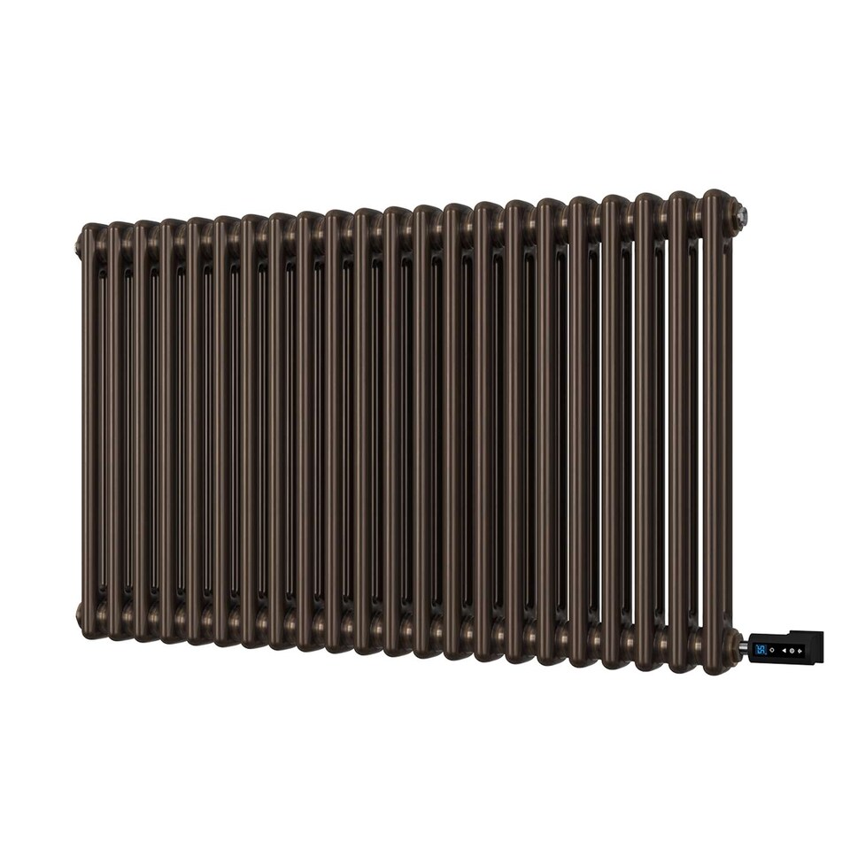 image 1 of Alpha - Black Copper Column Electric Radiator H600mm x W988mm 2 Column 900w Thermostatic WIFI