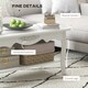 image 6 of HOMCOM 2 Tier Wooden Coffee Tea Table End Table Storage Shelf 94Lx44Wx42H White White