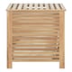 image 1 of Walnut Wood Laundry Hamper Brown