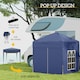 image 3 of Outsunny 2mx2m Pop Up Gazebo Party Tent Canopy Marquee with Storage Bag Blue