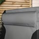 image 4 of Set of 2 Luxury Padded Multi Position Zero Gravity Garden Relaxer Chair Lounger in Grey & Black
