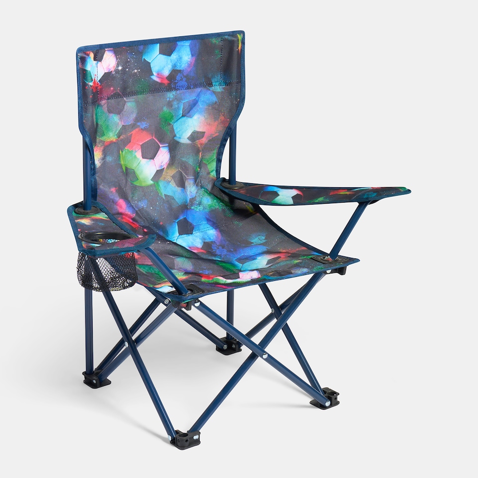 image 1 of OHS Kids Football Camping Chair Folding Garden Outdoor Picnic Seat | Multi | Neon