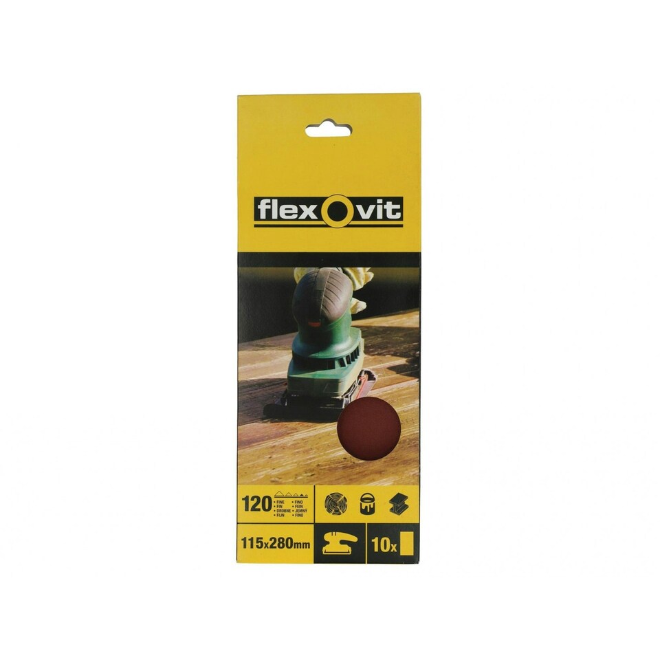 Flexovit 1/2 Plain Sanding Sheets - Multi Colour - 115 x 280mm