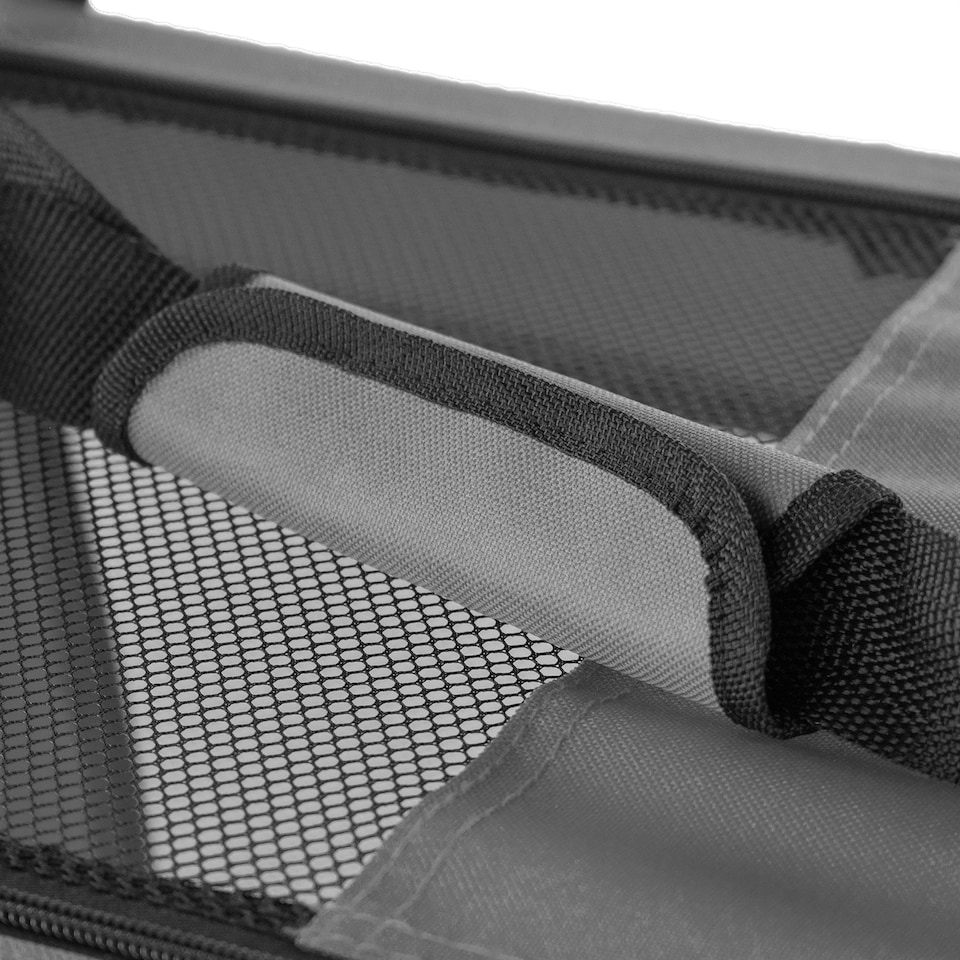 image 1 of KCT Extra Large Grey Fabric Pet Carrier Crate Travel Transport Bag for Cats and Dogs
