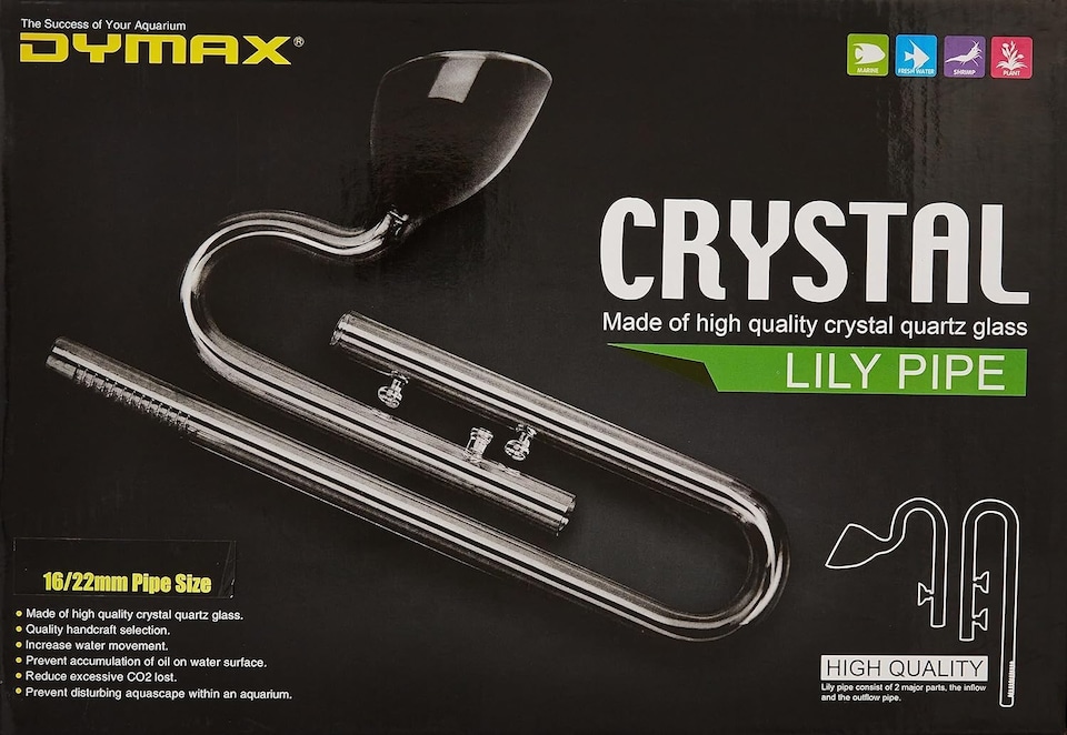 image 1 of Dymax Crystal Lily Pipe Set 16 - 22mm | Clear
