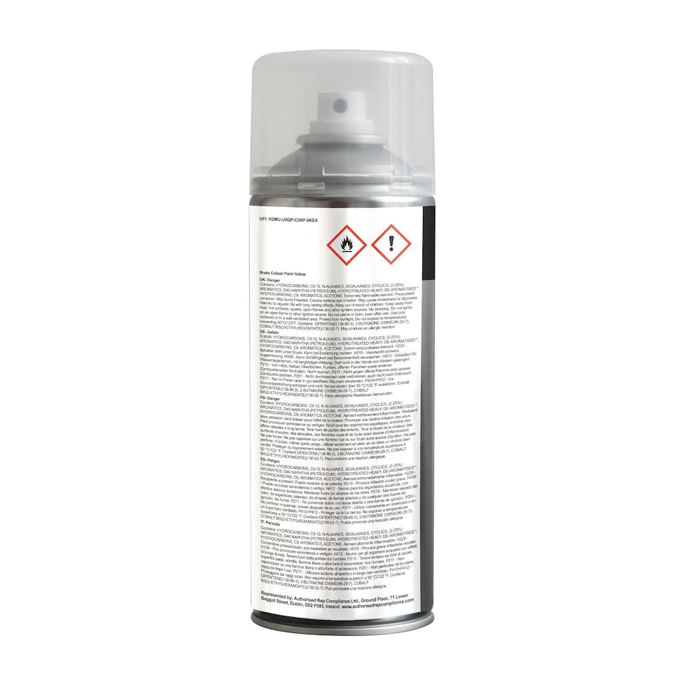image 1 of Jenolite High Gloss Brake Caliper Paint - Yellow - 400ml -3-Pack