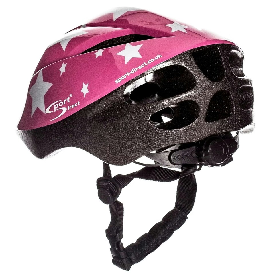 image 1 of Sport Direct Pink Stars Childs Bike Helmet 48-52cm Pink | XS