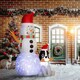 image 2 of Outsunny 6.2FT Christmas Blow Up Snowman with Dog for Garden Party Outdoor